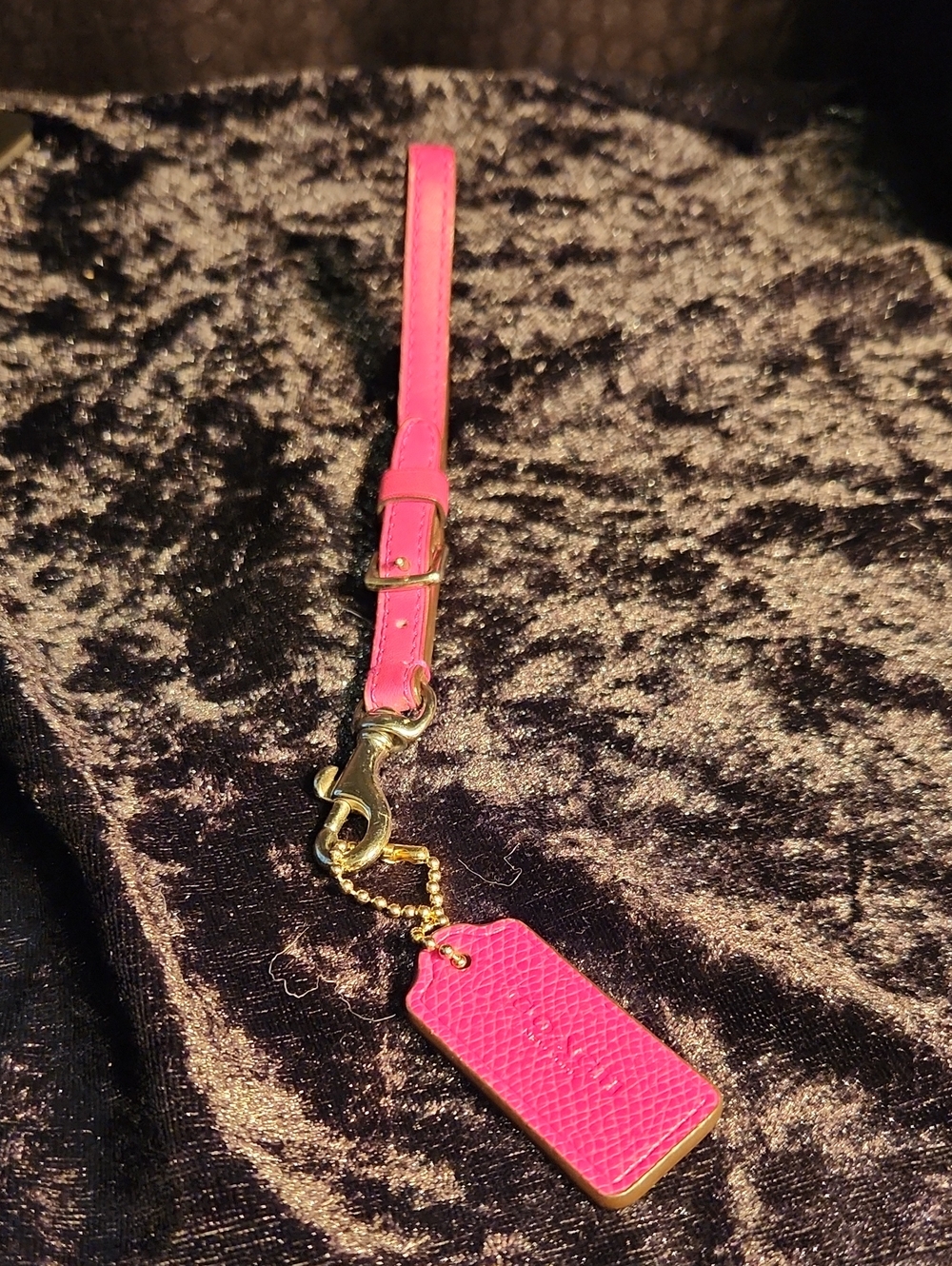 Coach Pink Hang Tag With Coach Wrisley Strap